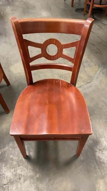 1 LOT - 6 Wooden Chairs // Table Not Included