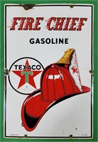 Texaco Gasoline Fire Chief Sign