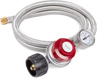 P3303  Generic Propane Regulator w/ Hose 0-30 PSI