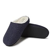 Dearfoams Men's Clog Slipper, Navy, Small 7-8