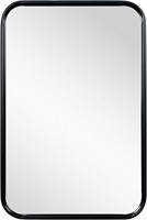 NEW $99 16 x 24 Inch Rectangle Wall Mirror Black