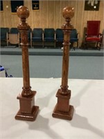 Masonic 16 1/2 inch pillars wooden