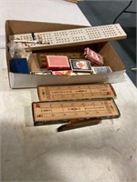 Cribbage boards and cards