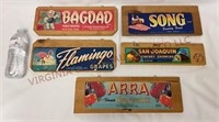 Vintage Fruit Crate Ends / Wall Decor - 5