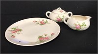 Vintage ceramic serving items. simplicity plate,