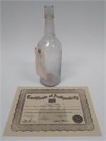 Gunsmoke 1800's Style Whiskey Bottle Prop w/ COA