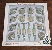 Rauch Hand Painted Holly Glass Ornaments