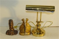 Bookends and Desk Lamp