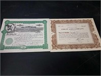 (2) Vintage Share Certificates- 1935 Maysvale