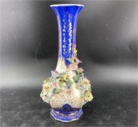 Sevres style flower vase 12"