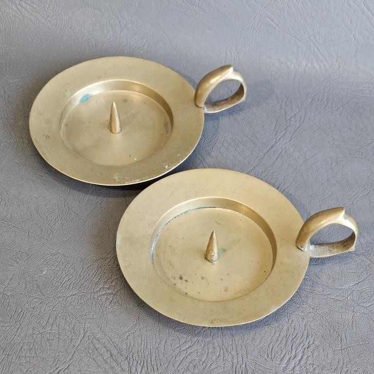 Candle Carry Holders -(2) 3.75" diameter