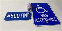 Aluminum Handicap Sign and Metal Fine Sign