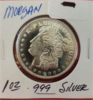 No Date  Morgan .999 Fine Silver