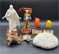 Figurines/Decor, incl. Wooden Birds & More