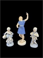 3- Vintage Porcelain Figures