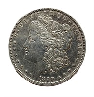 1880 Morgan silver dollar
