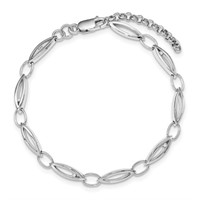 Sterling Silver Rhodium-plated Diamond Bracelet