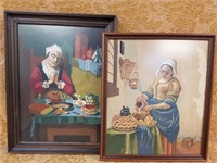 2PC NEEDLEPOINT LOT OF VTG MASTERPIECES