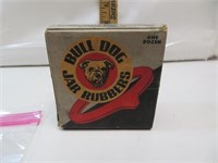 Unopened Box of Vintage Bull Dog Jar Rubbers