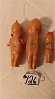 . 3" - 4" - 5" Celluloid Kewpies Made In Germany.