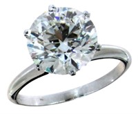 14kt Gold 4.03 ct VS Lab Diamond Solitaire Ring