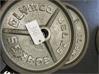 (2) 45 lbs Metal Weight Plates