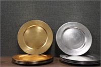 Elements Gold Leaf & Silver Leaf Plate Chargers