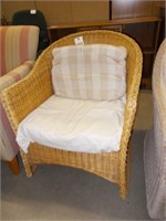Wicker Cushioned Chair