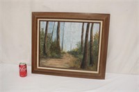 Original Woodland Scene on Canvas 22" x 26"