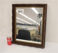 22" x 18" Vintage Wood Frame Mirror