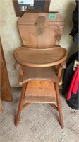 Vintage Wooden baby highchair