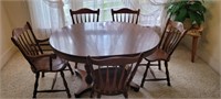 Maple dining table and chairs