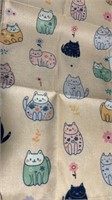Cute cats table runner, fabric, pattern repeats
