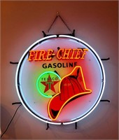 2ft Round Fire Chief Neon Sign