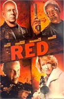 Autograph Signed RED Poster