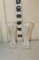 Pair of Vintage Glass Vases