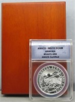 2012-LEV 500 Dram Armenia Noah's Ark ANACS MS 70
