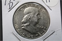 1962-D Franklin Silver Half Dollar