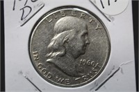 1960-D Franklin Silver Half Dollar