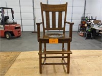 VINTAGE YOUTH CHAIR - 15" WIDE X 35" TALL X 17" DE