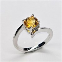 Silver Citrine(0.9ct) Ring