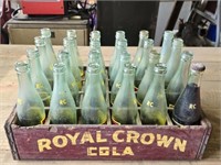 Royal Crown Cola Crate & 24 RC Glass Bottles