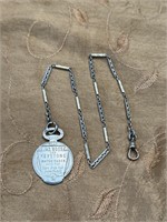 VICTORIAN ADVERTISING STERLING POCKET WATCH CHAIN
