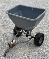 Pull Type Lawn Spreader, Frame Rust
