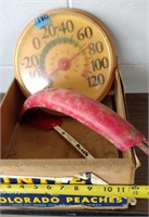 Co. Peaches Crate Vtg Thermometer Bike Fender