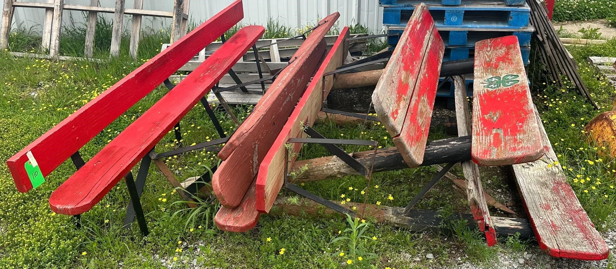 Assorted Red Benches
