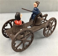 Fishing for women cast iron toy