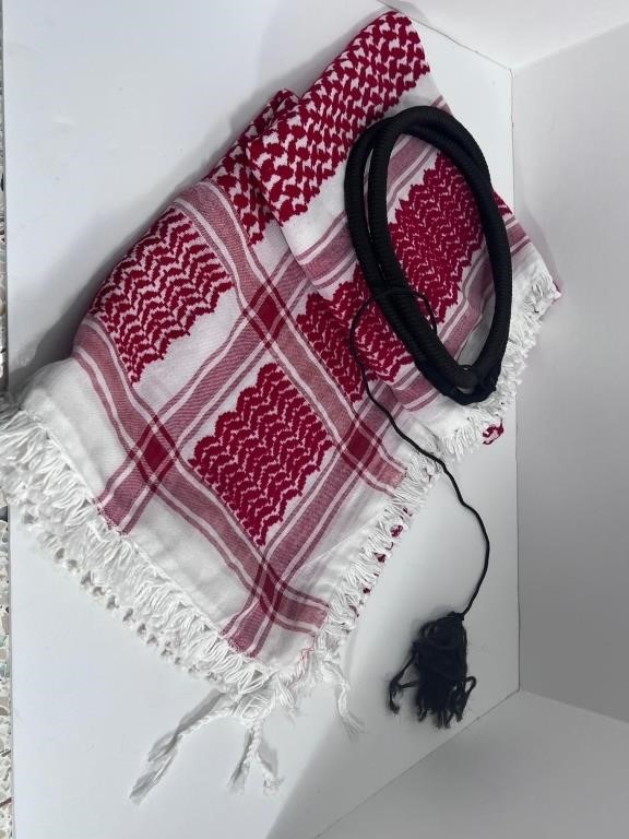 Keffiyeh - traditional Jordanian head scarf and Ar