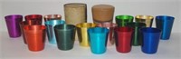 Quantity of retro anodized cups
