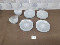 Glass leaf plates and bowls